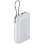 Xiaomi Power Bank 20000 mAh con cable integrado y carga rápida 22,5 W - Blanco
